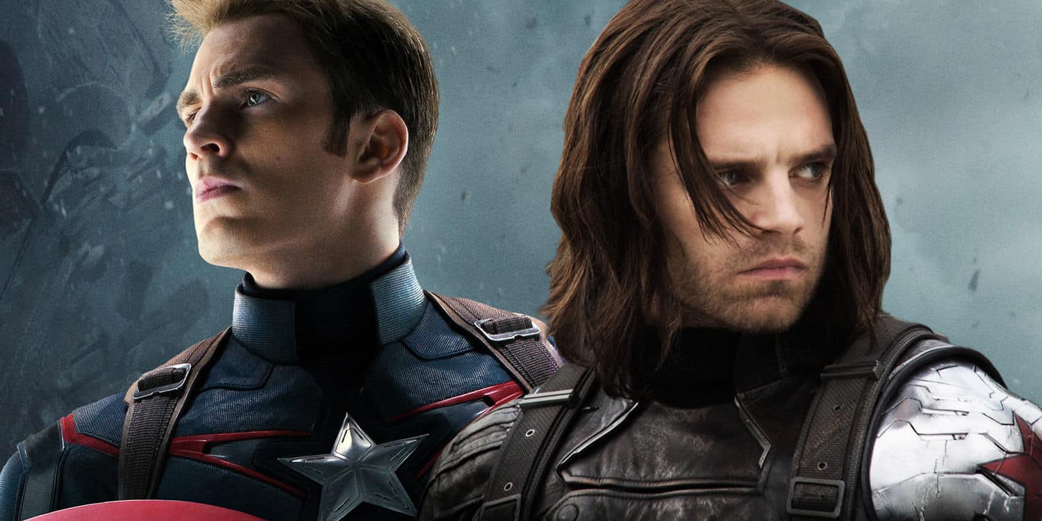 Captain America Chris Evans and The Winter Soldier Sebastian Stan