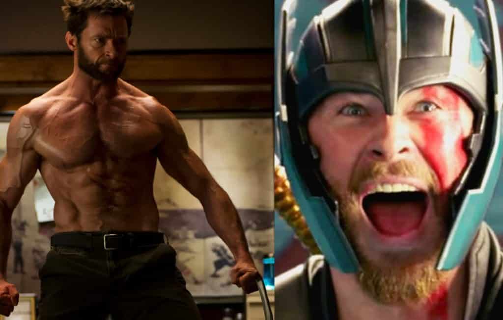 Hugh Jackman Wolverine Chris Hemsworth Thor
