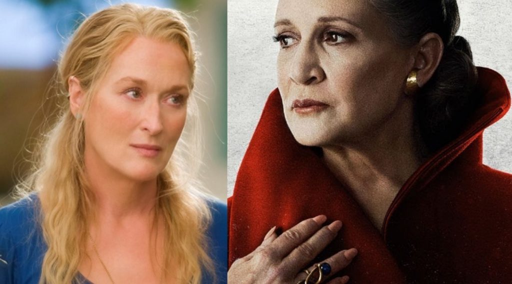 Star Wars Meryl Streep Princess Leia Carrie Fisher