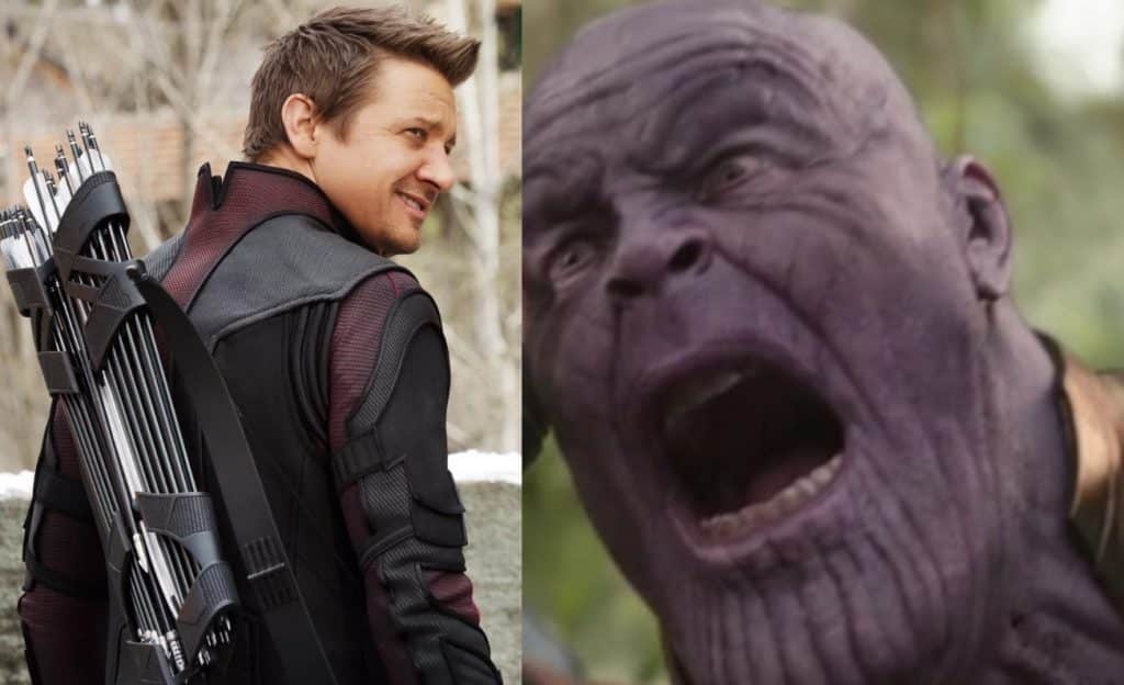 Avengers: Infinity War Hawkeye Thanos