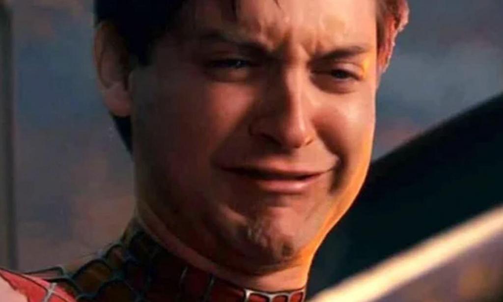 spider-man crying
