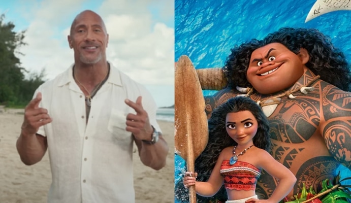 dwayne johnson moana disney