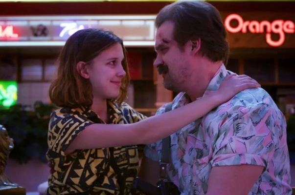 Millie Bobby Brown & David Harbour Pose At ‘Stranger Things’ Premiere Amid Bullying Reports millie bobby brown david harbour